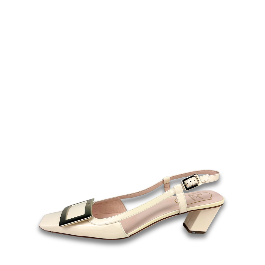 Roger Vivier White Slingbacks- Size 40