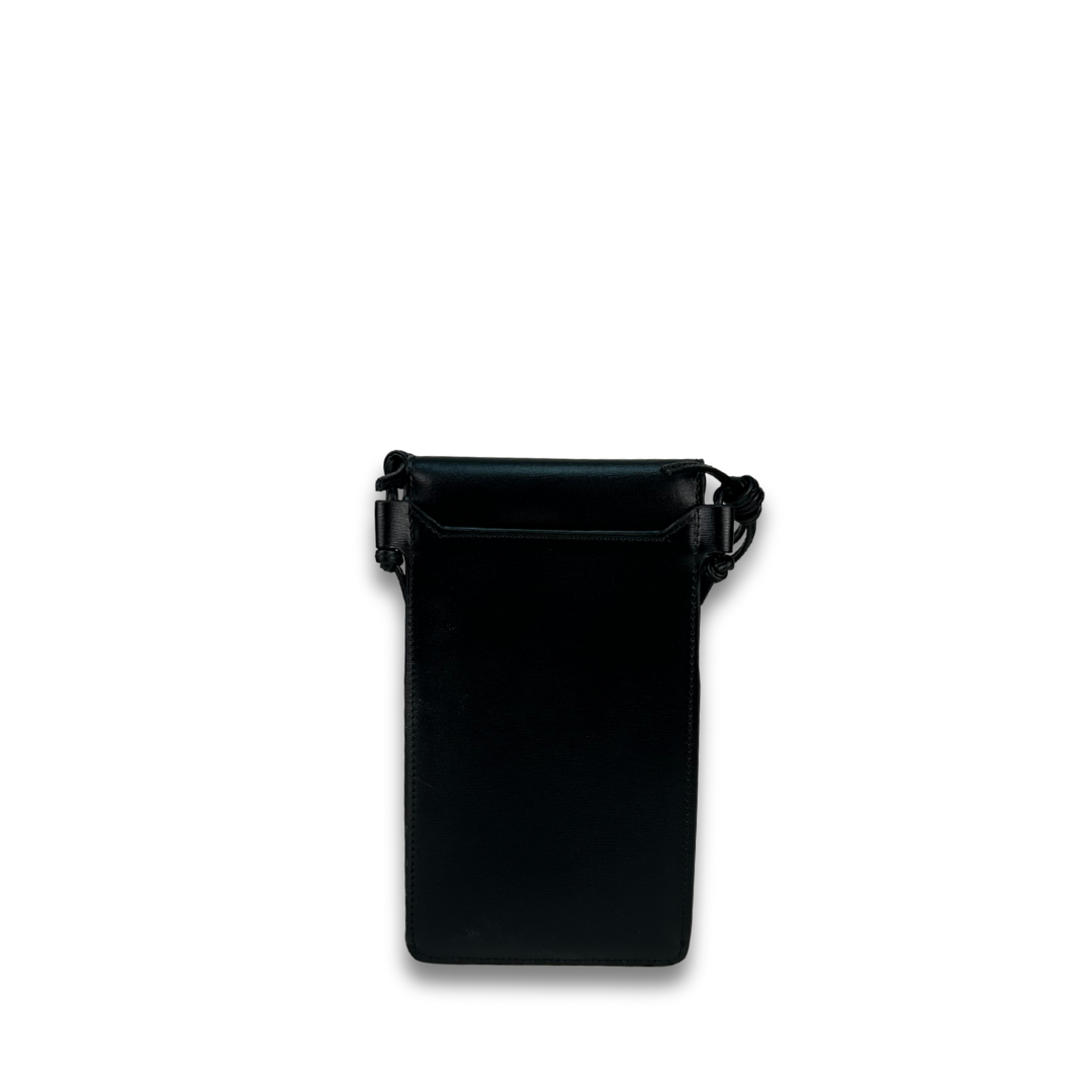 Celine Black Leather Phone Pouch