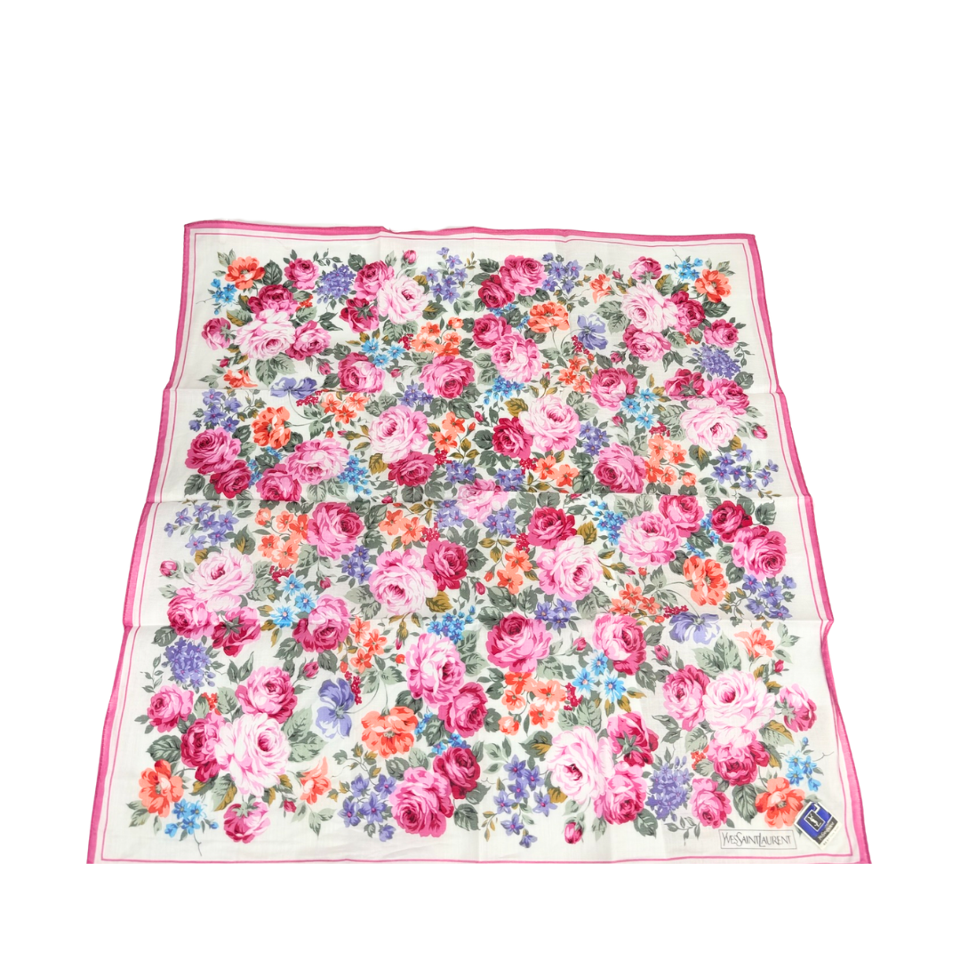 YSL Pink Floral Handkerchief