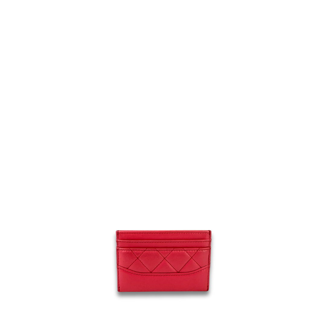 Chanel Pink Lambskin Classic Card Case