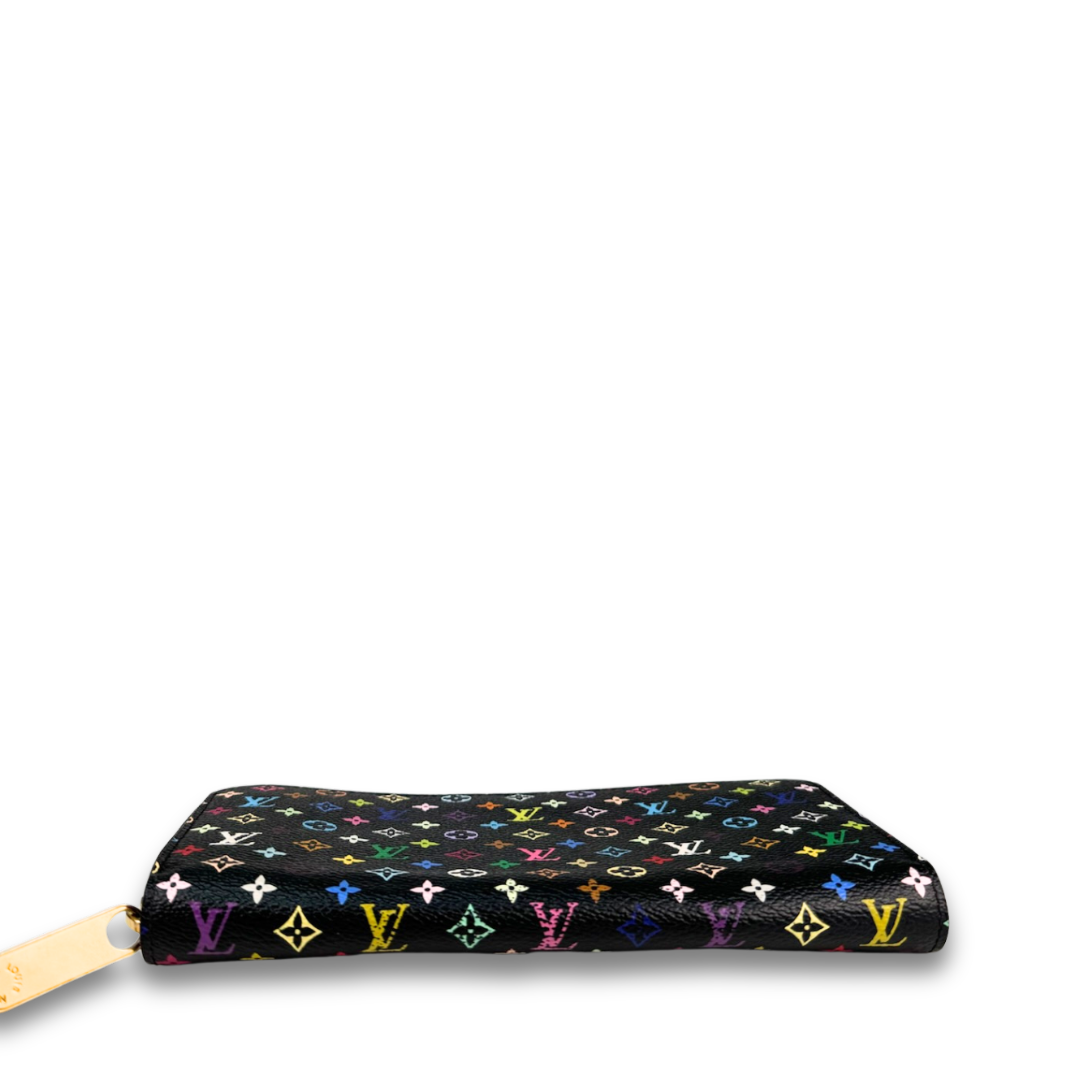 Louis Vuitton Black Multicolore Zippy Wallet