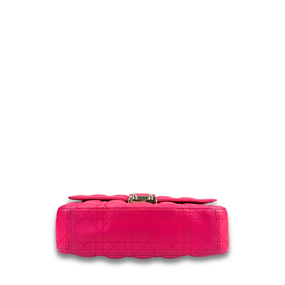 Dior Pink Lambskin Cannage Large Miss Dior Flap