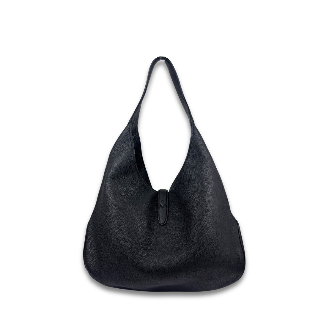 Gucci Black Soft Grained Calfskin Large Jackie Hobo