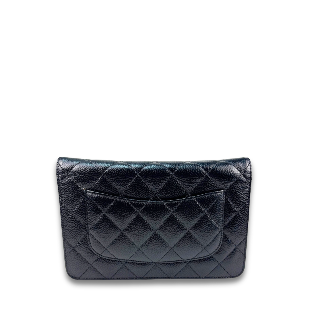 Chanel Black Caviar Classic Wallet on Chain