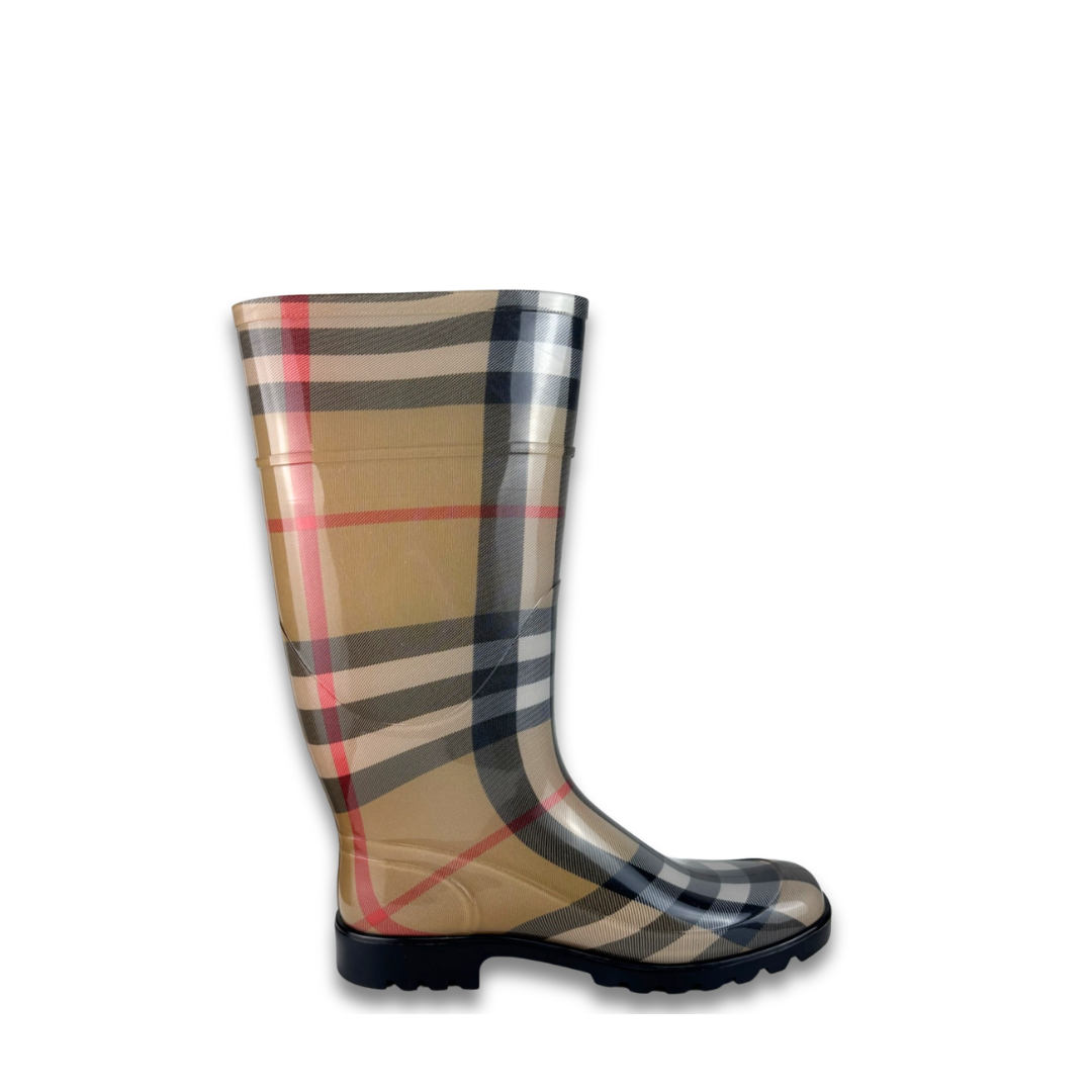 Burberry Haymarket Nova Check Rain Boots - Size 41