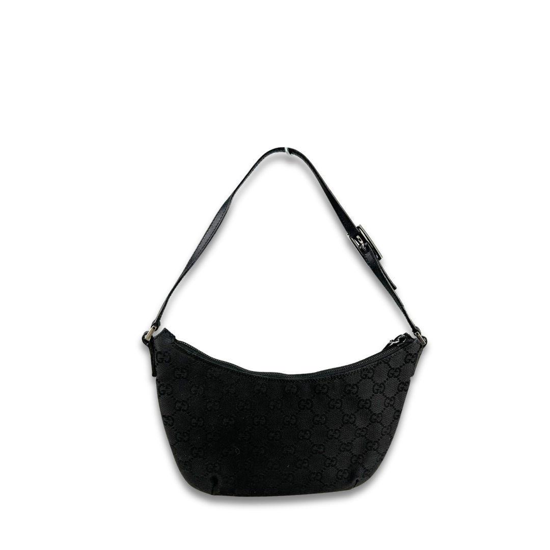 Gucci Black Canvas Shoulder Bag
