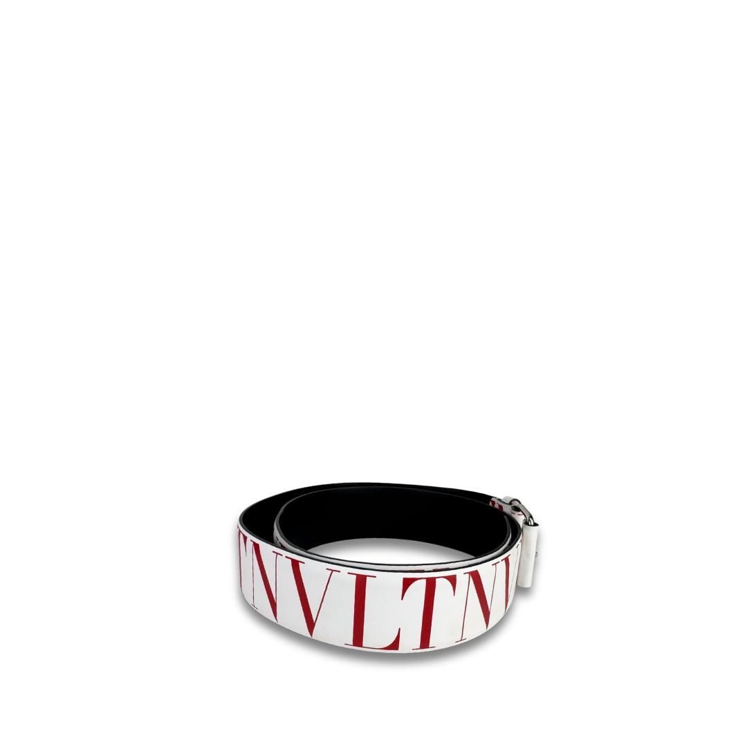 Valentino Red/White Logo Belt - Size 85