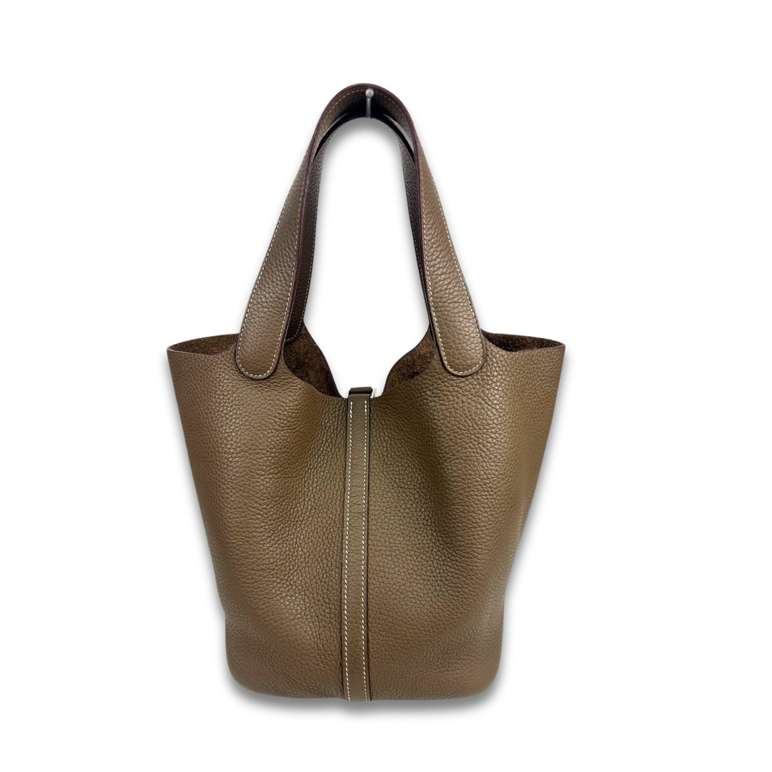 Hermès Etoupe Clemence Picotin 22