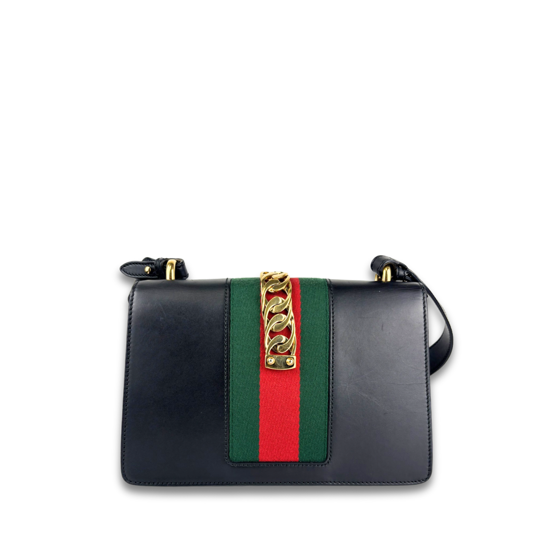 Gucci Sylvie Small Leather Shoulder Bag