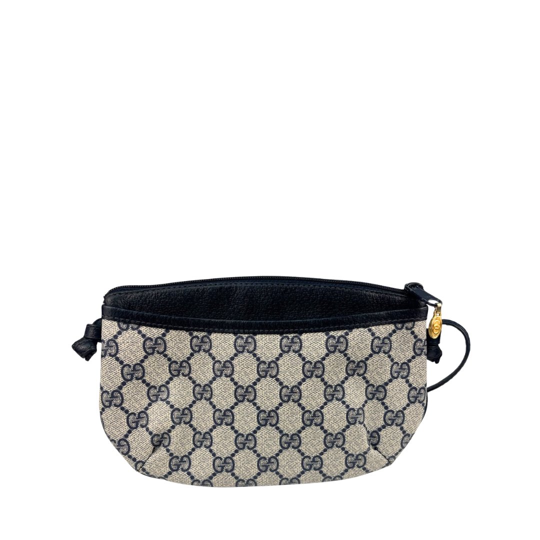 Gucci GG Supreme Navy Flat Crossbody