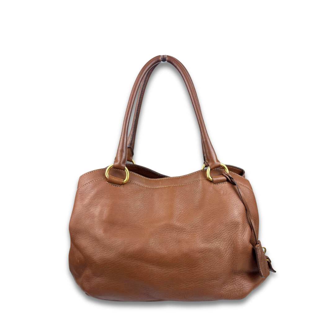 Prada Cervo Double Zip Tote
