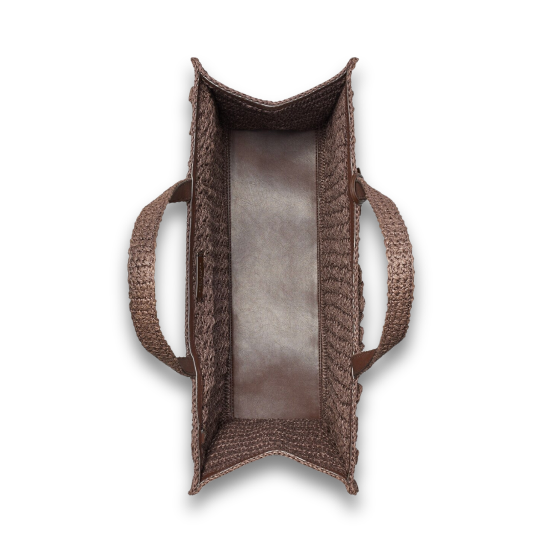 Tory Burch Ella Hand-Crocheted Popcorn Large Tote