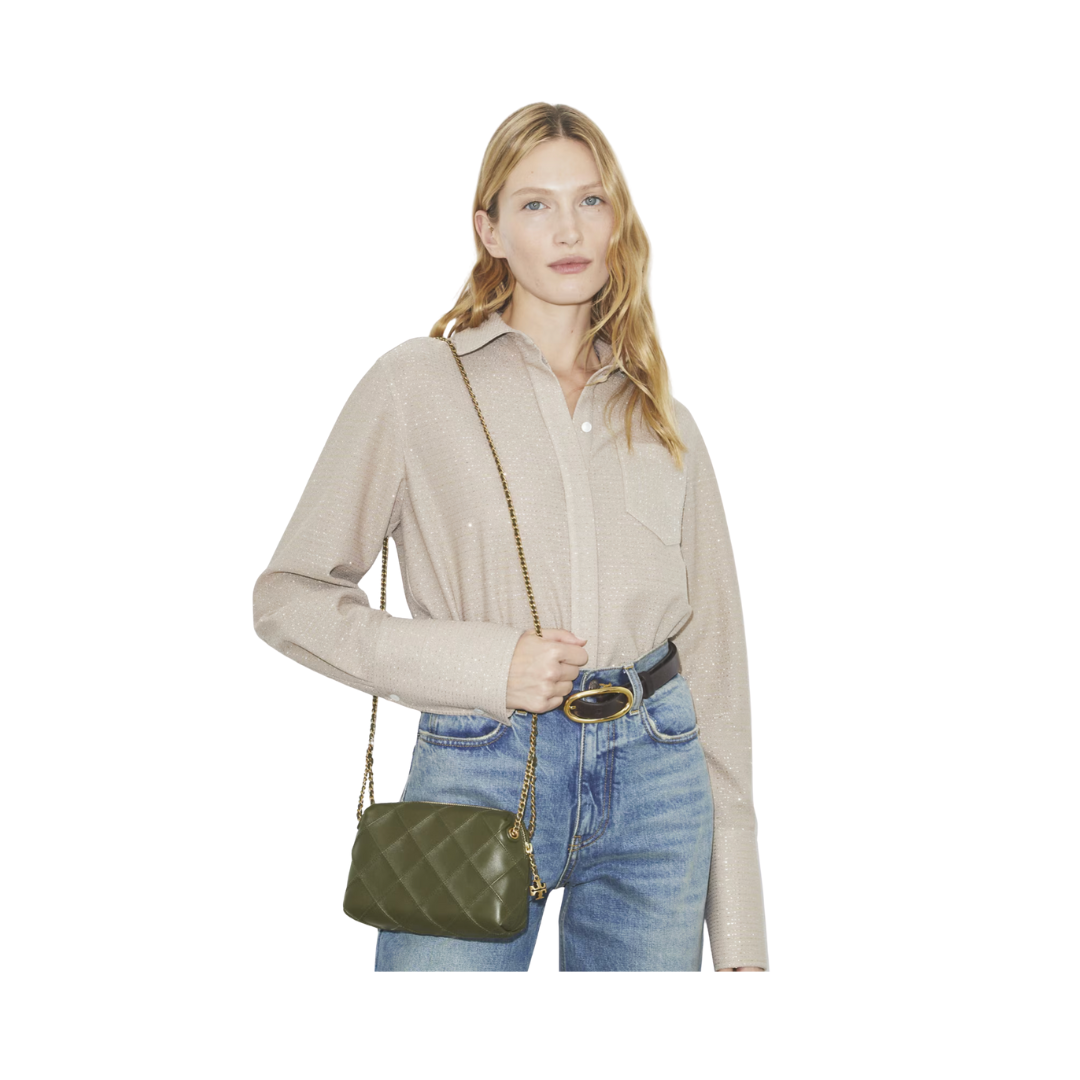 Tory Burch Fleming Soft Crossbody - Dark Olive