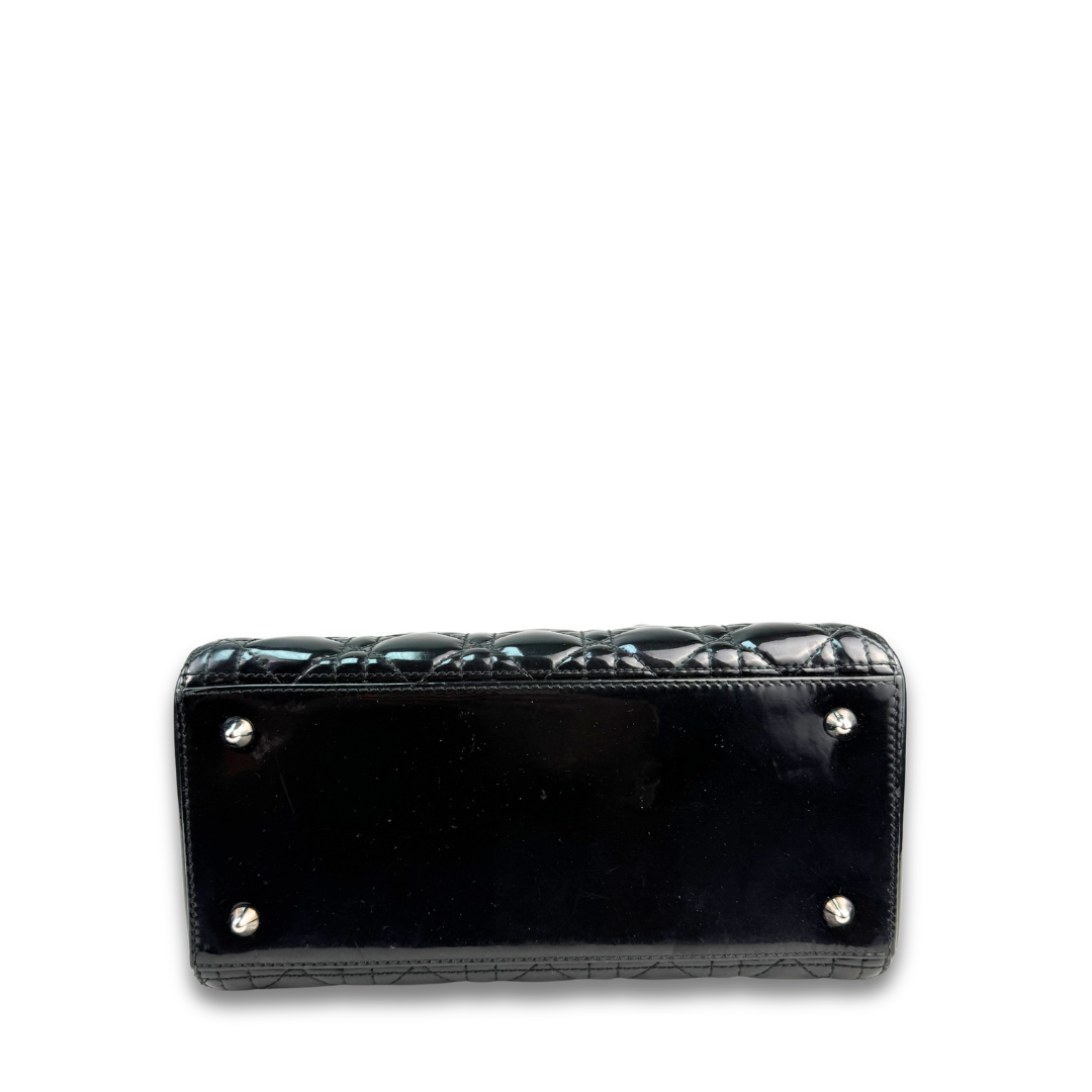 Dior Black Patent Medium Lady Dior