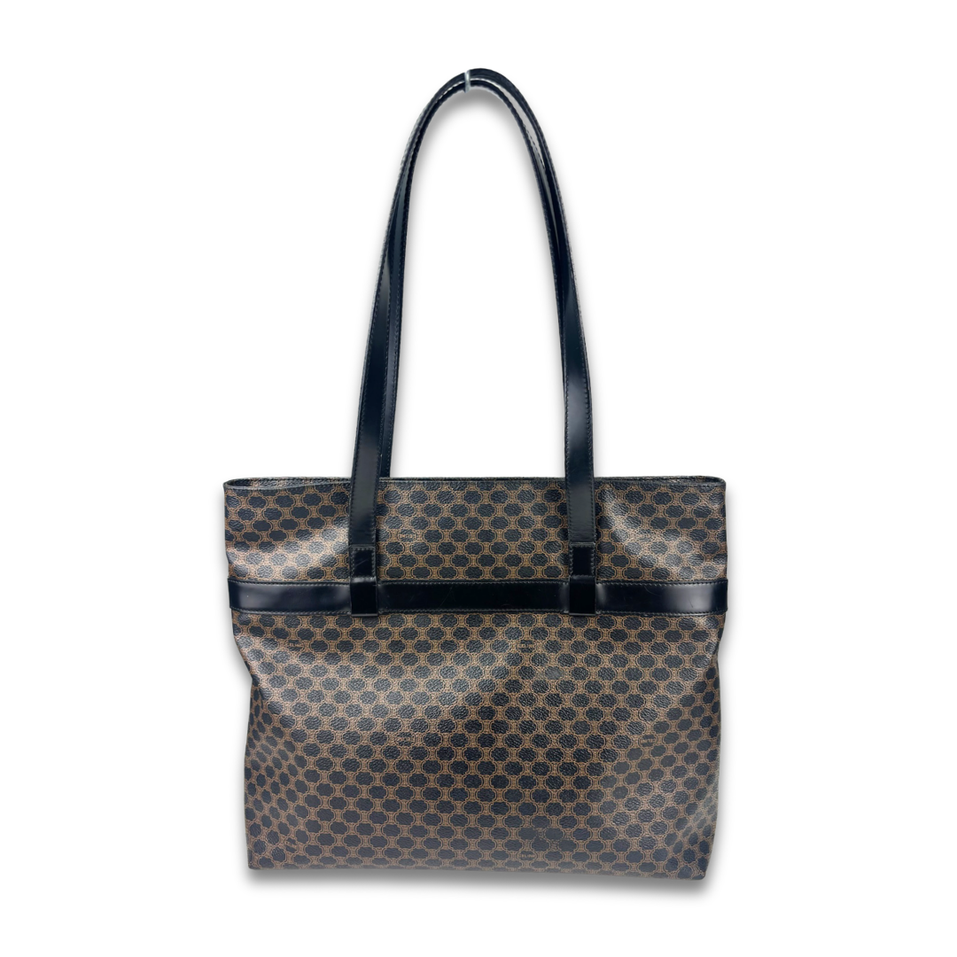 Céline Black Macadam Coated Canvas Tote Bag
