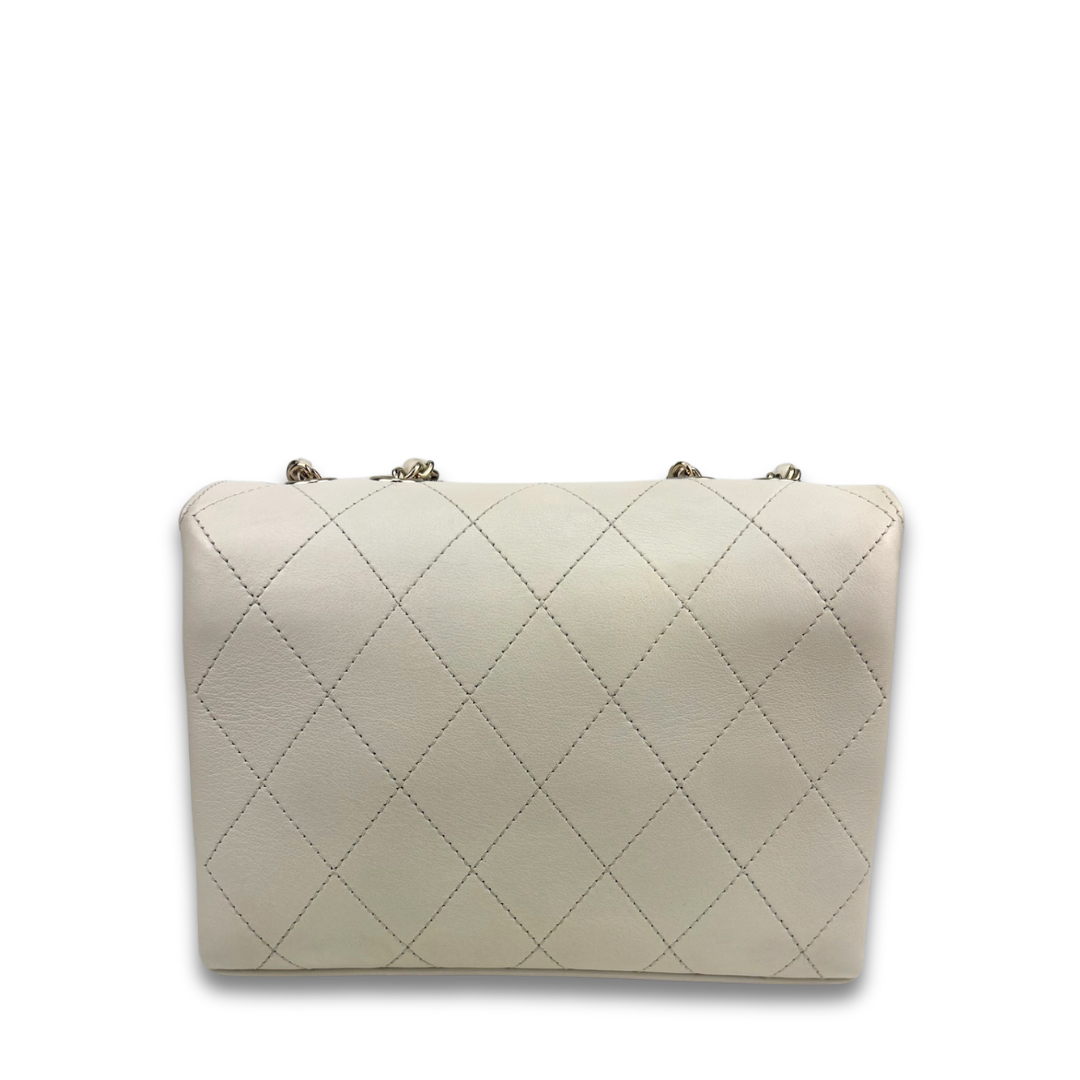 Chanel White Square Small Flap Bag