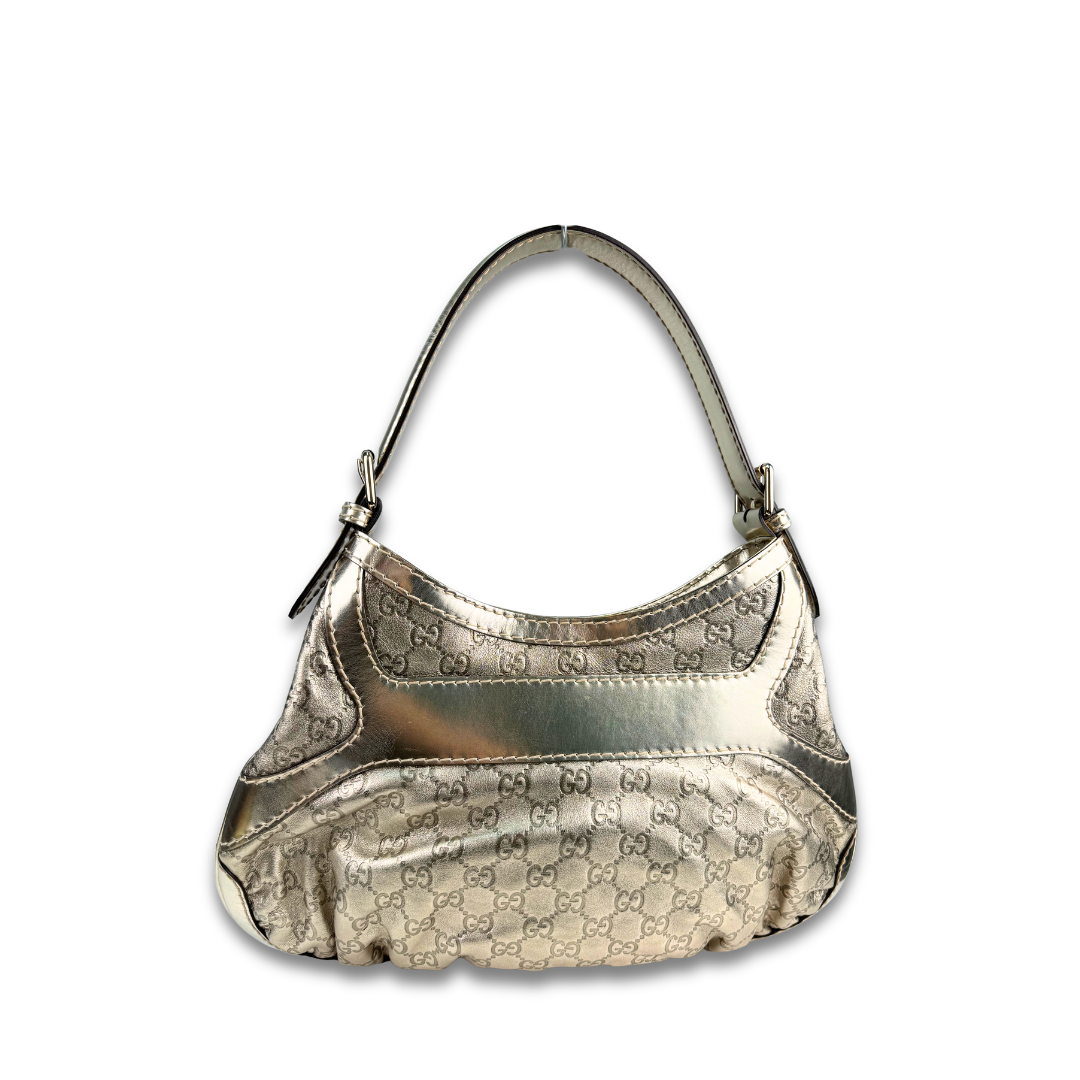 Gucci Gold Guccissima Medium Queen Hobo Bag