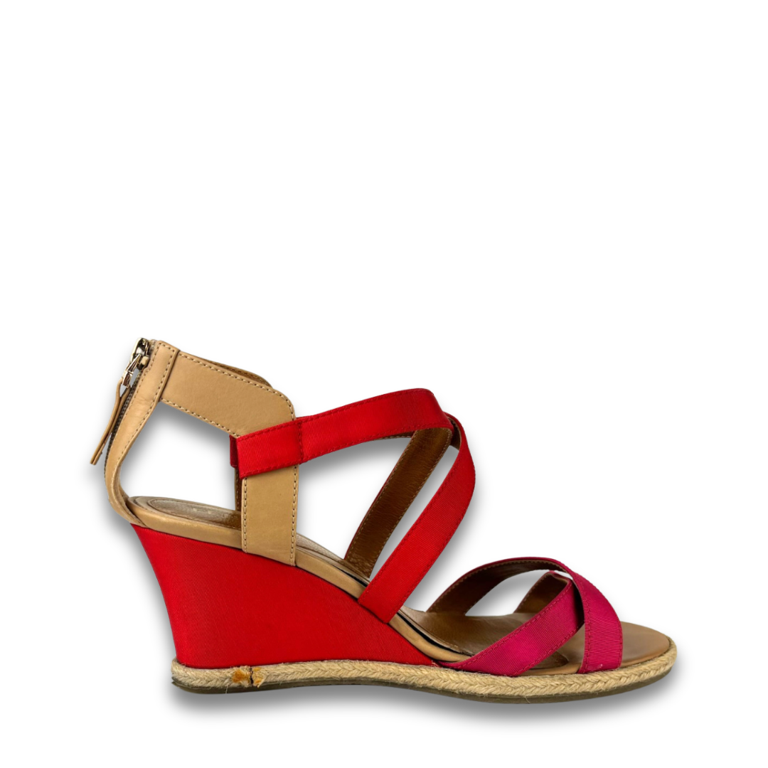 Fendi Colorblock Wedge Sandals - Size 36