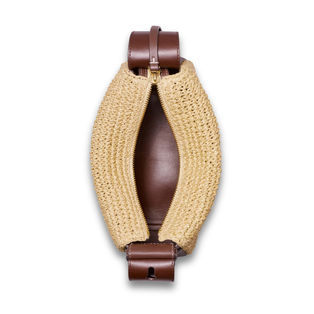 Tory Burch Small Romy Raffia Shoulder Bag