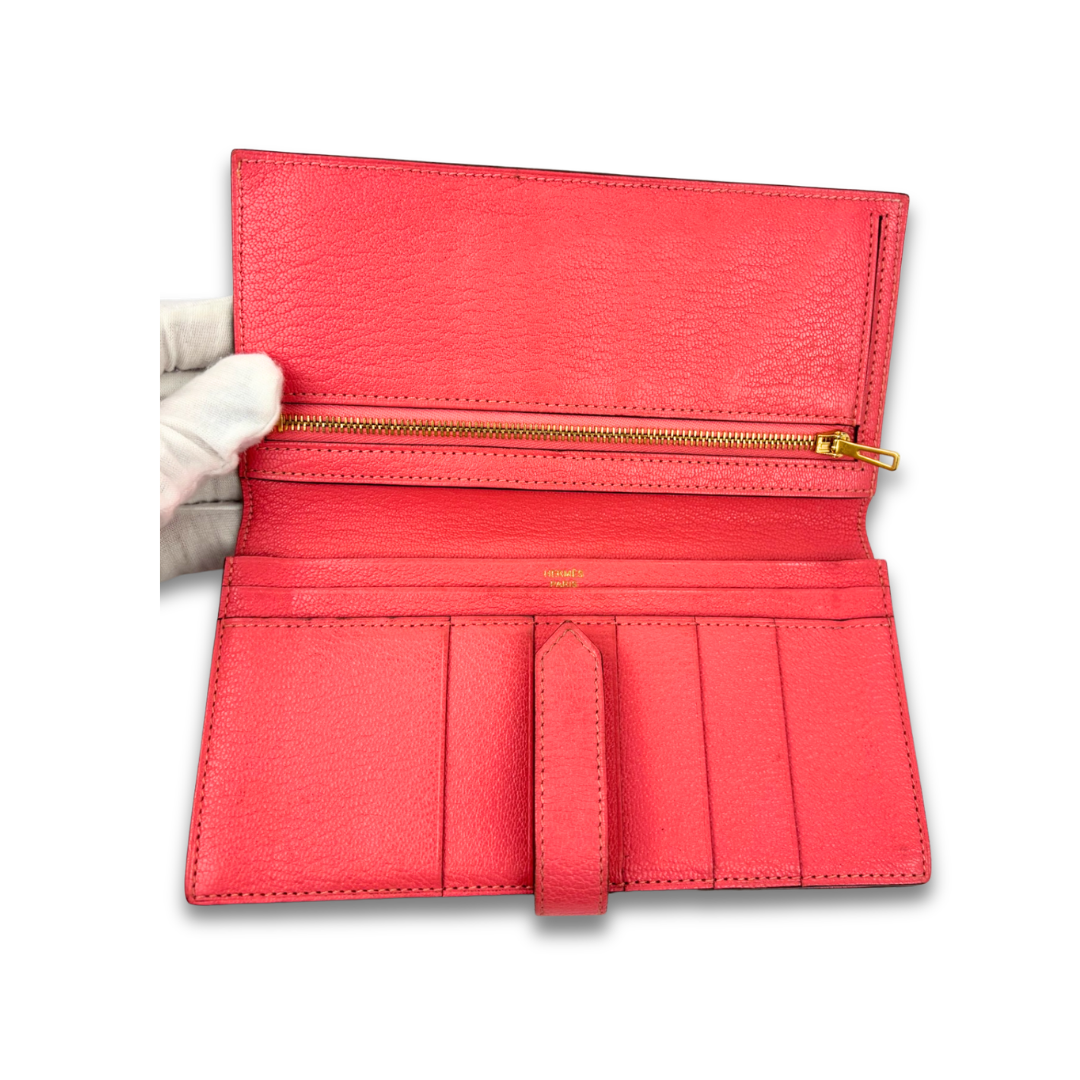 Hermès Pink Swift Bearn Wallet