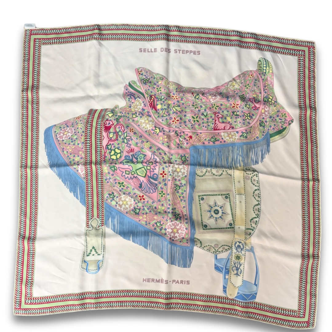 Hermès 'Selle Des Steppes' Silk Scarf 90