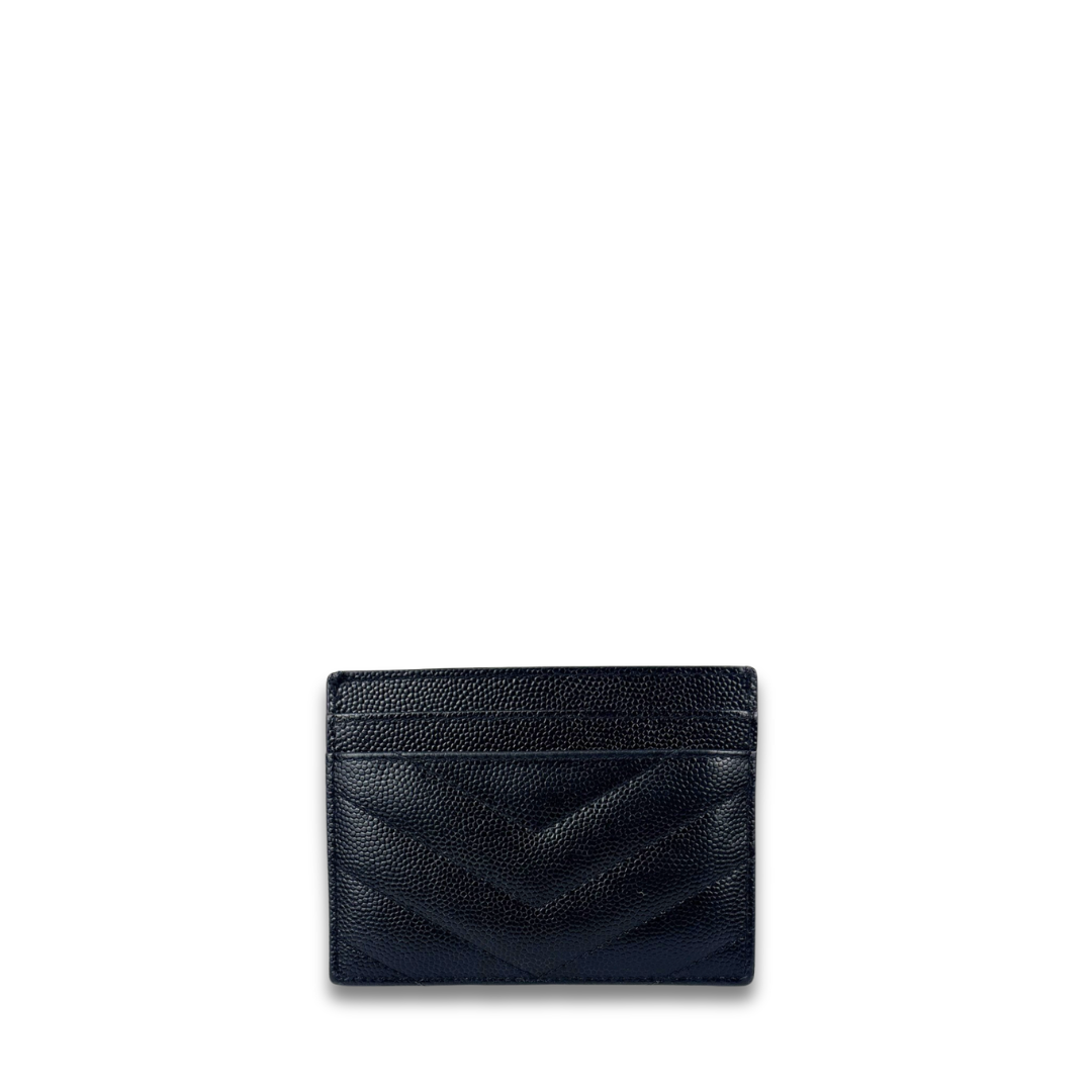YSL Cassandre Black Grained Card Case
