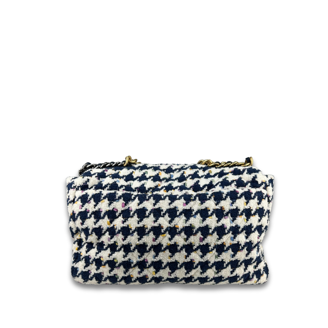 Chanel Tweed Houndstooth Chanel 19 Maxi