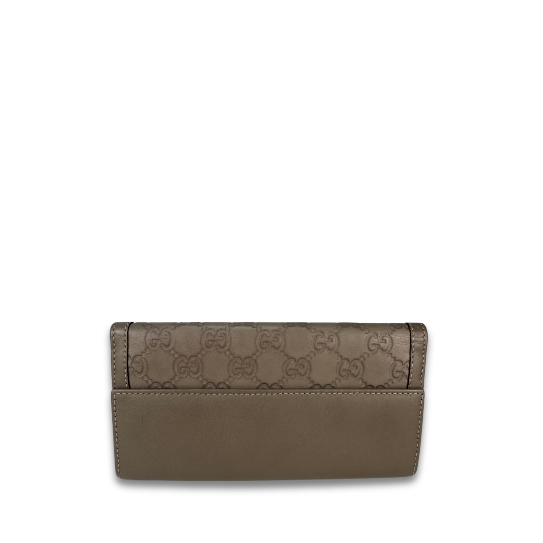 Gucci Grey Guccissima Continental Wallet