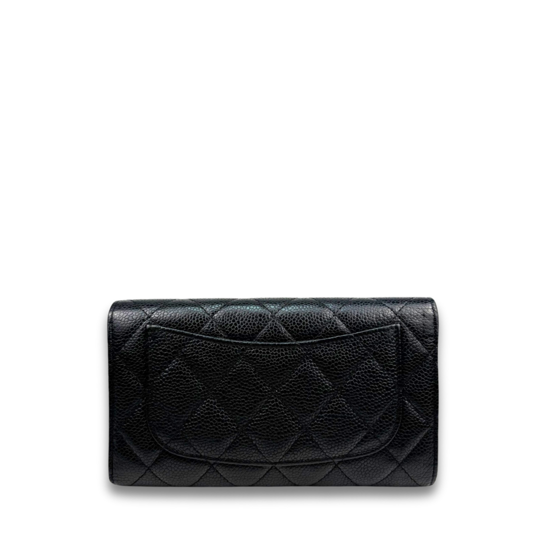 Chanel Classic Caviar Trifold Flap Wallet