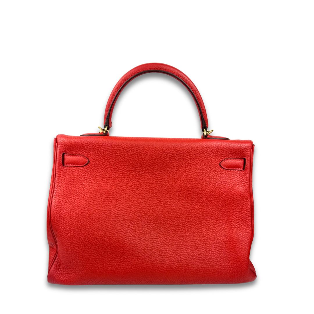 Hermès Togo Retourne Kelly 35 Red