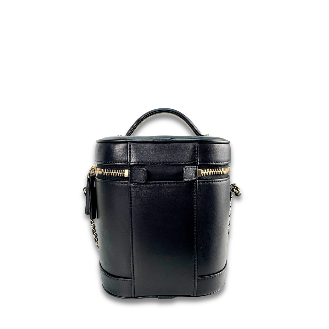 Chanel Black Calfskin Vanity Case