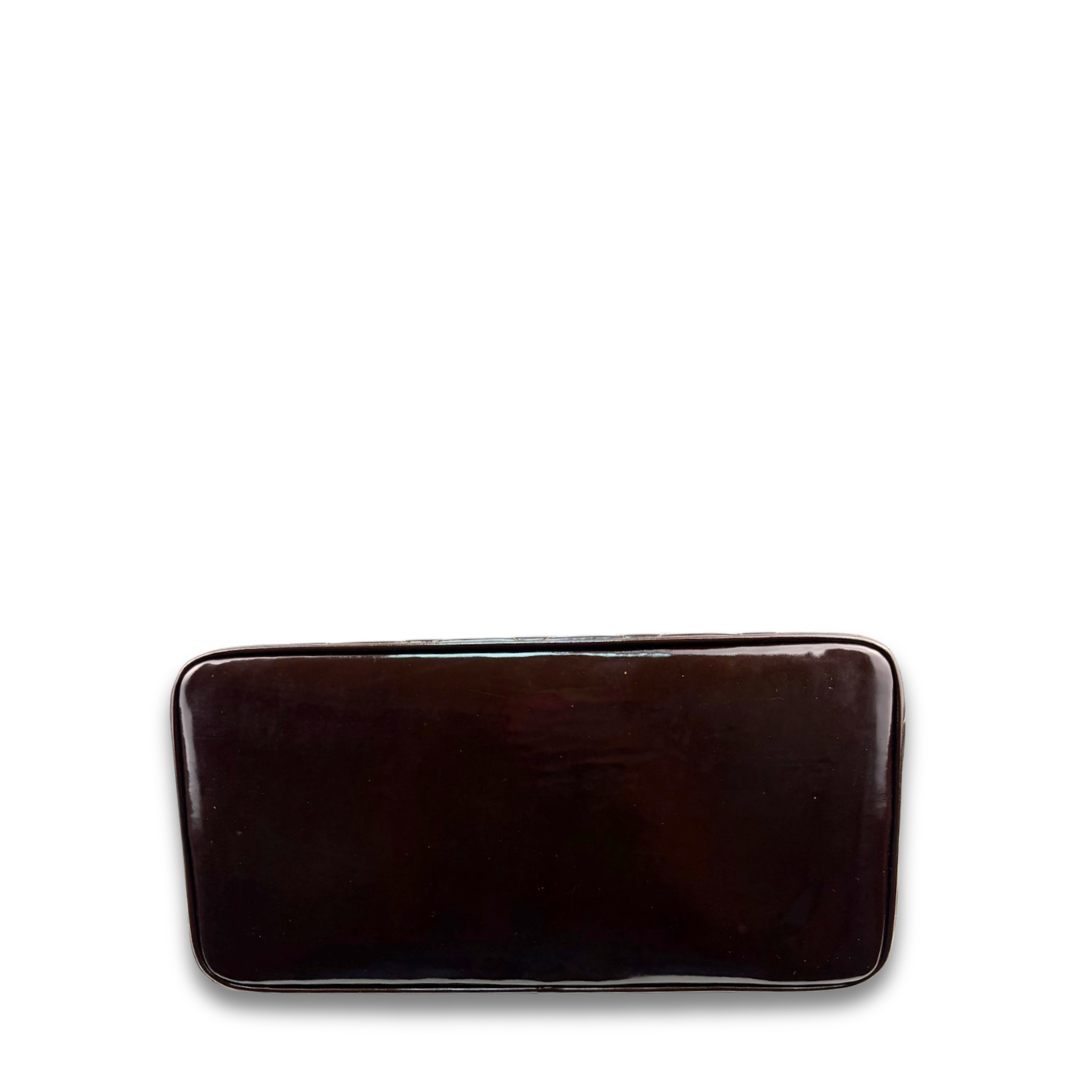 Chanel Brown Patent Leather Medallion Tote