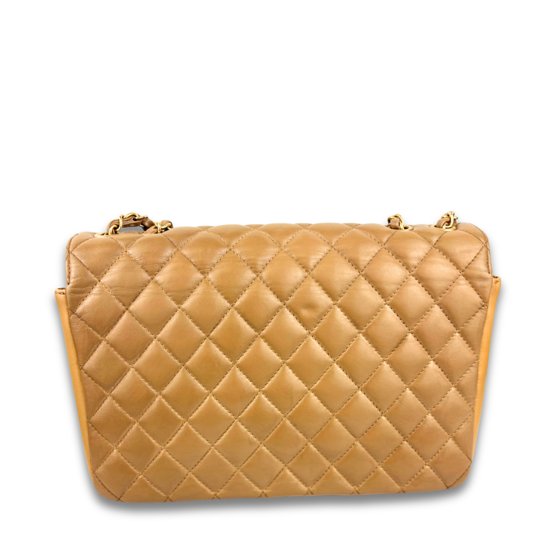Chanel Brown CC Chic Medium Double Flap Bag