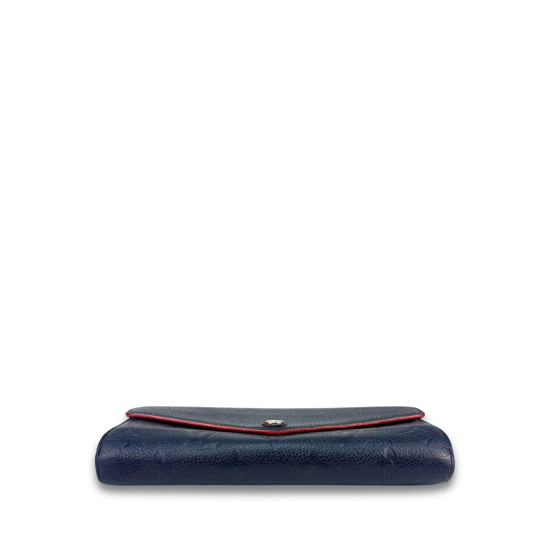 Louis Vuitton Navy Empreinte Sarah Wallet