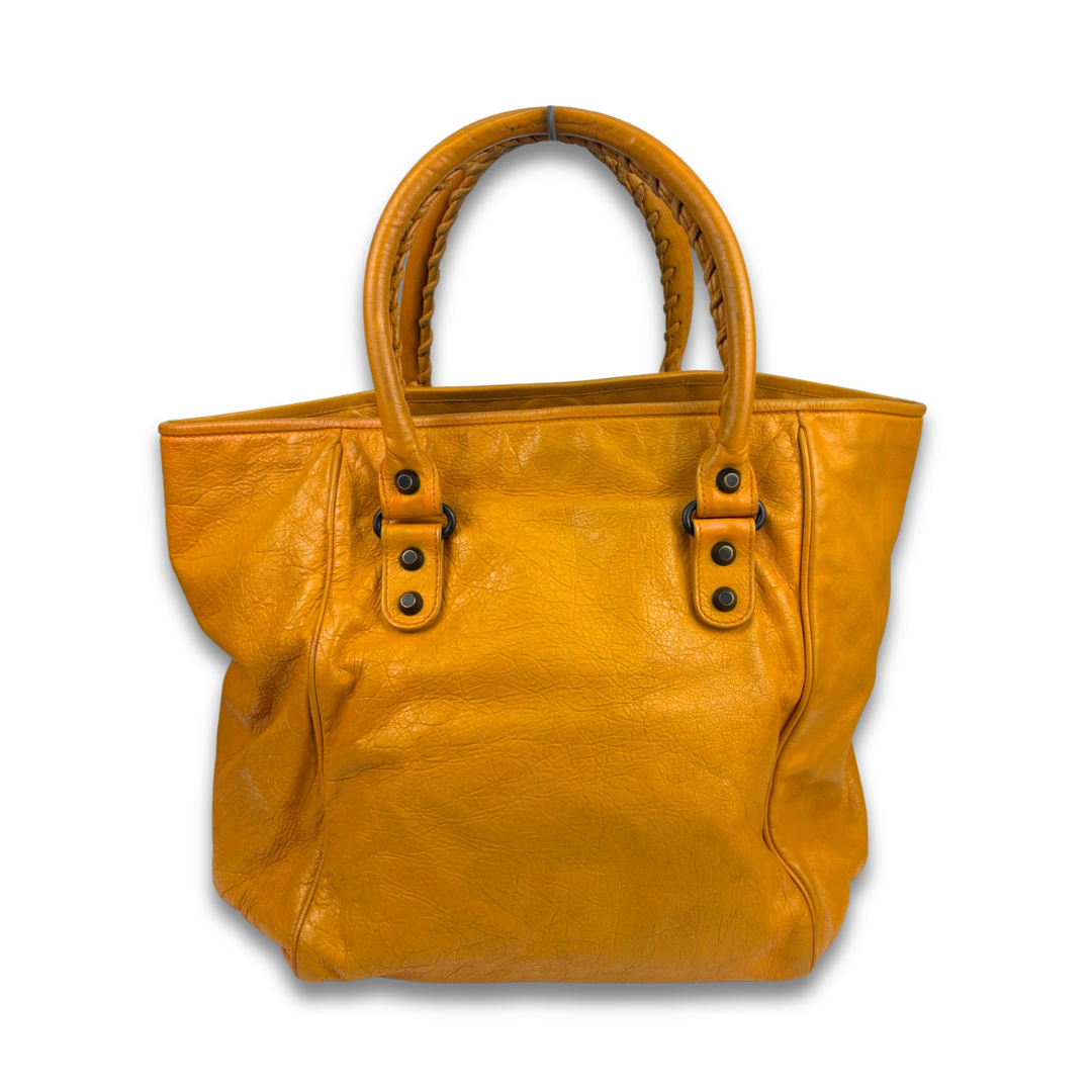 Balenciaga Orange Motorcross Sunday Tote