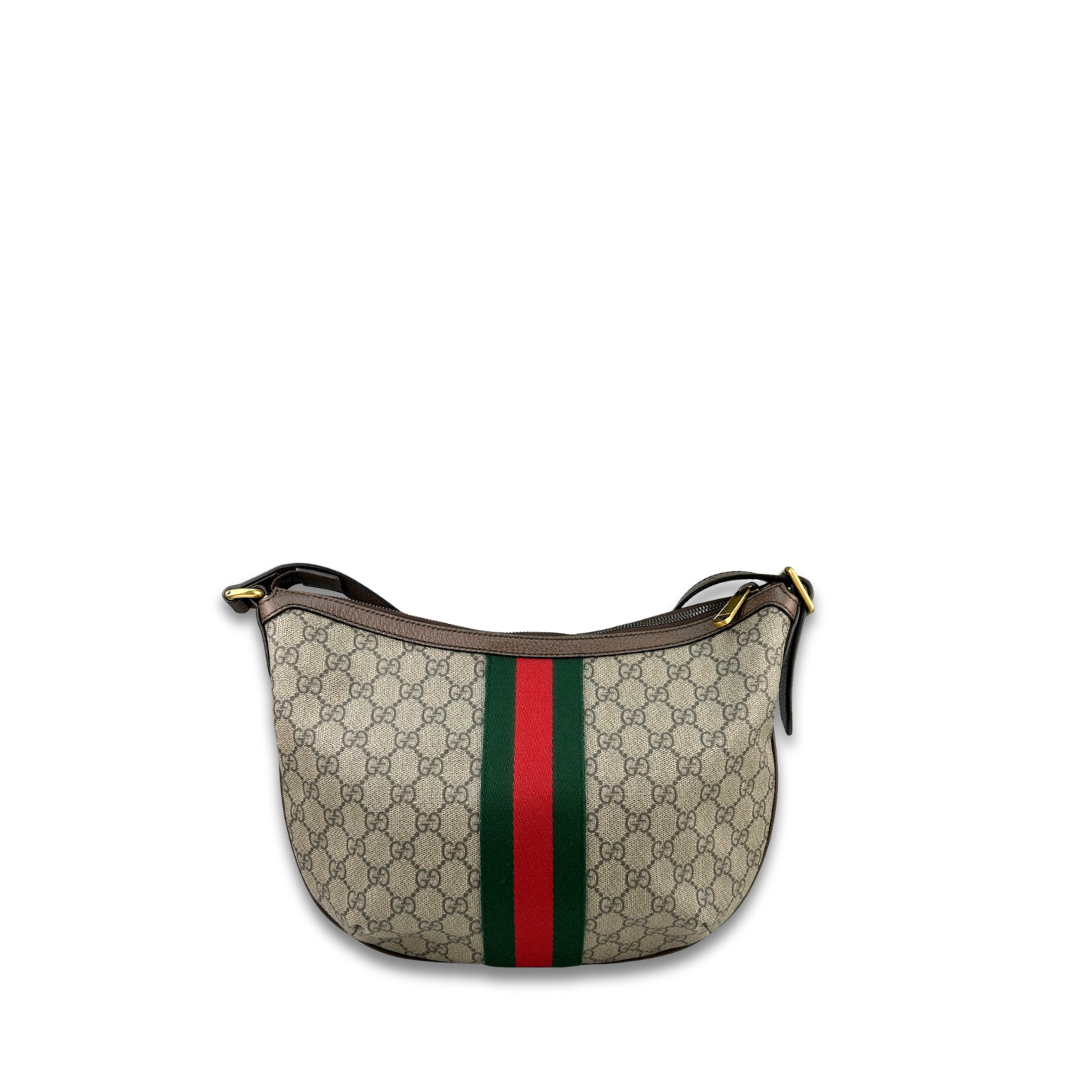 Gucci Supreme Ophidia Small Half Moon Messenger