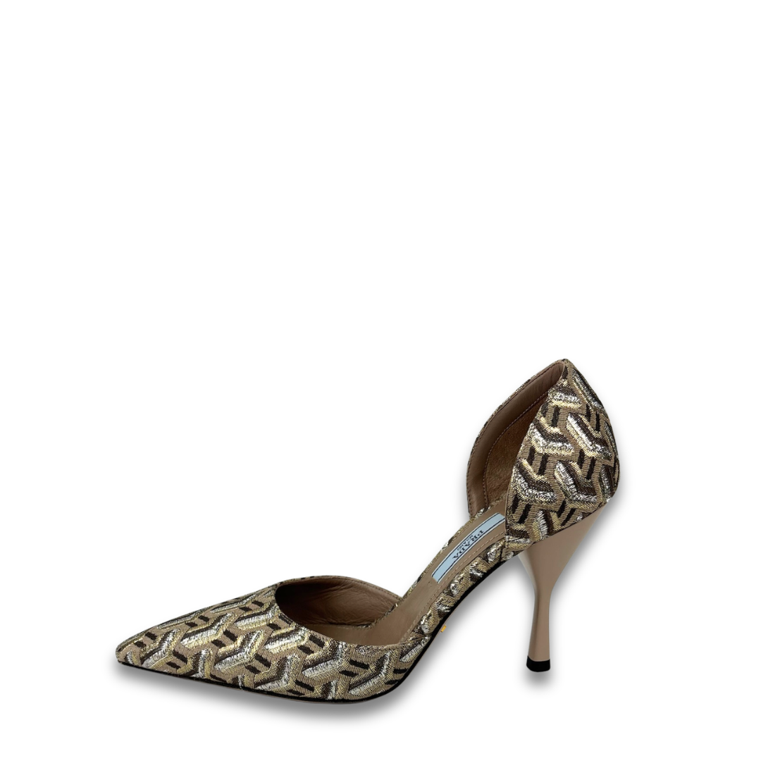 Prada Brocade D'Orsay Pumps - Size 37