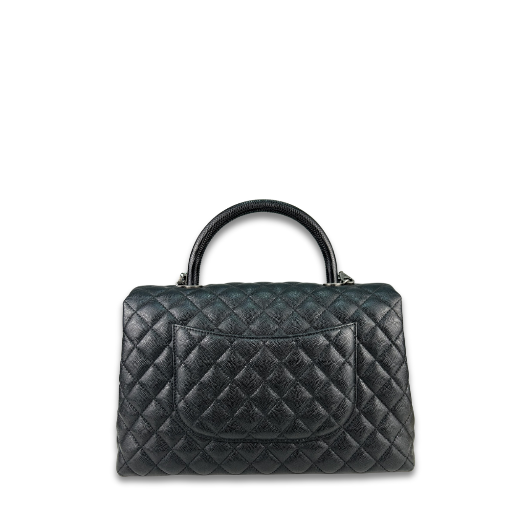 Chanel Medium Lizard Coco Top Handle