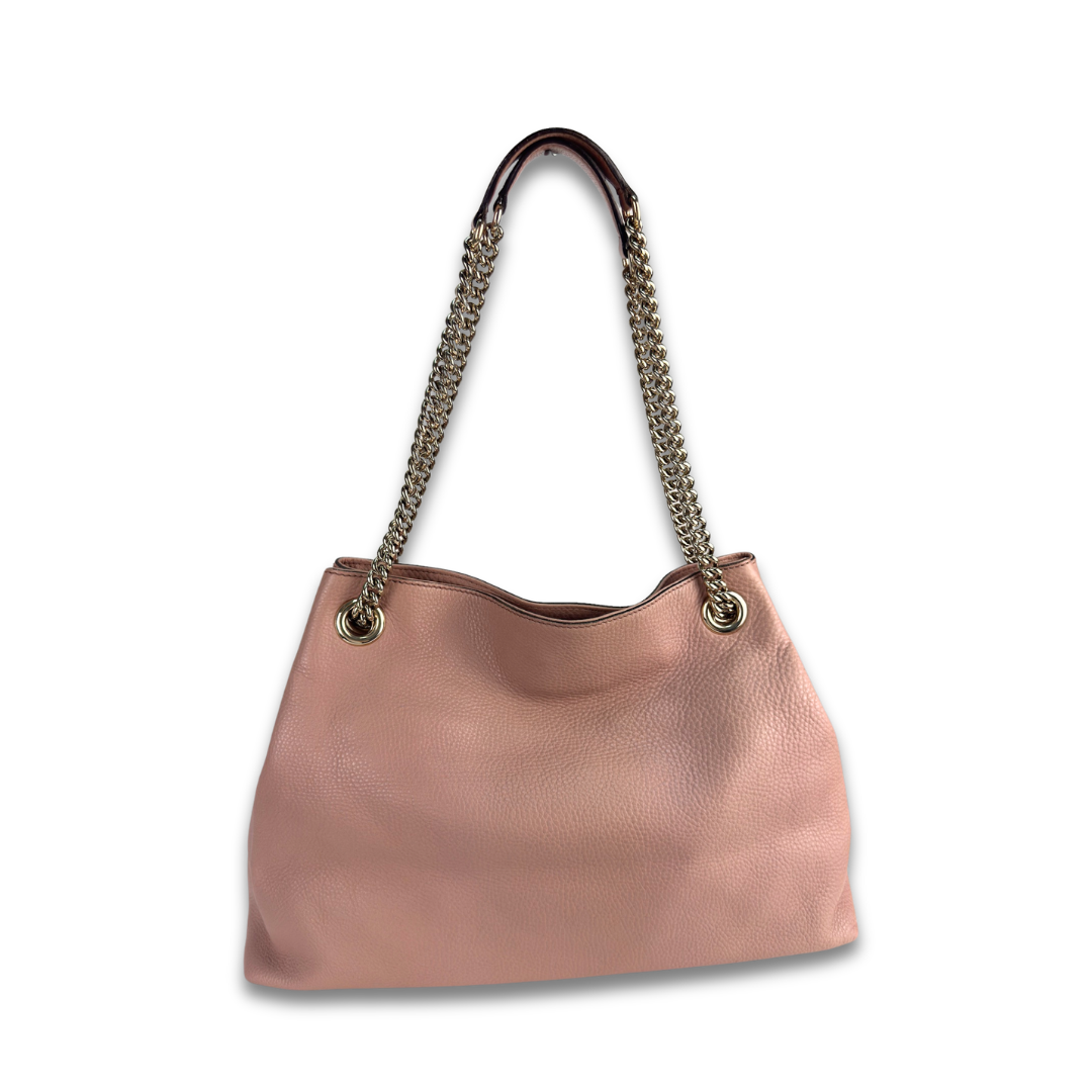 Gucci Dusty Rose Soho Chain Tote