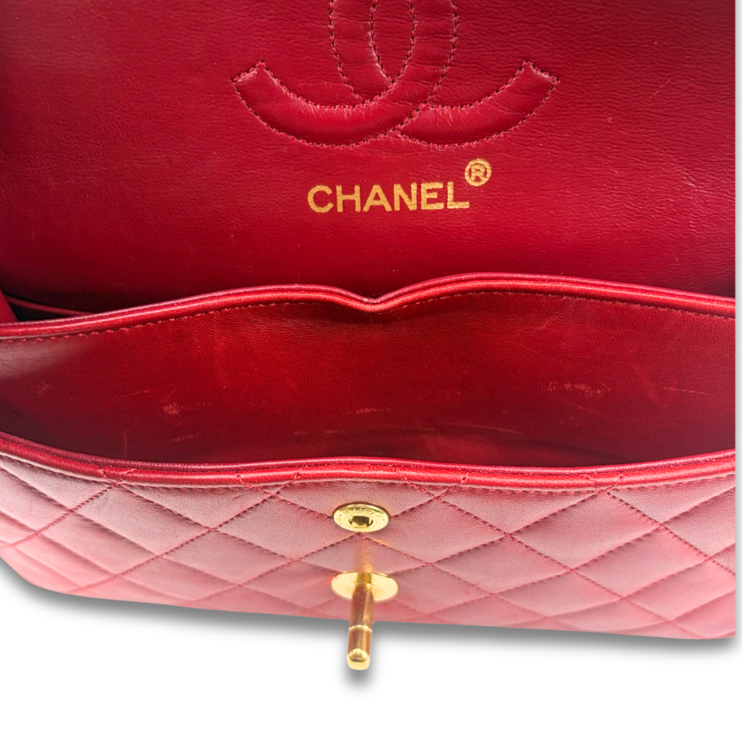 Chanel Red Classic Small Double Flap