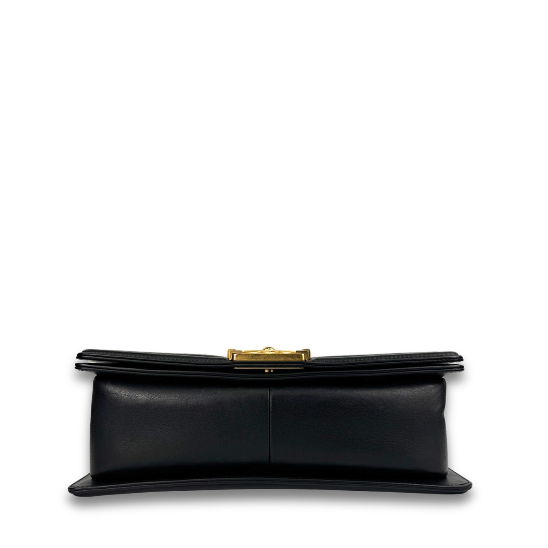 Chanel Black Medium Calfskin Boy Bag