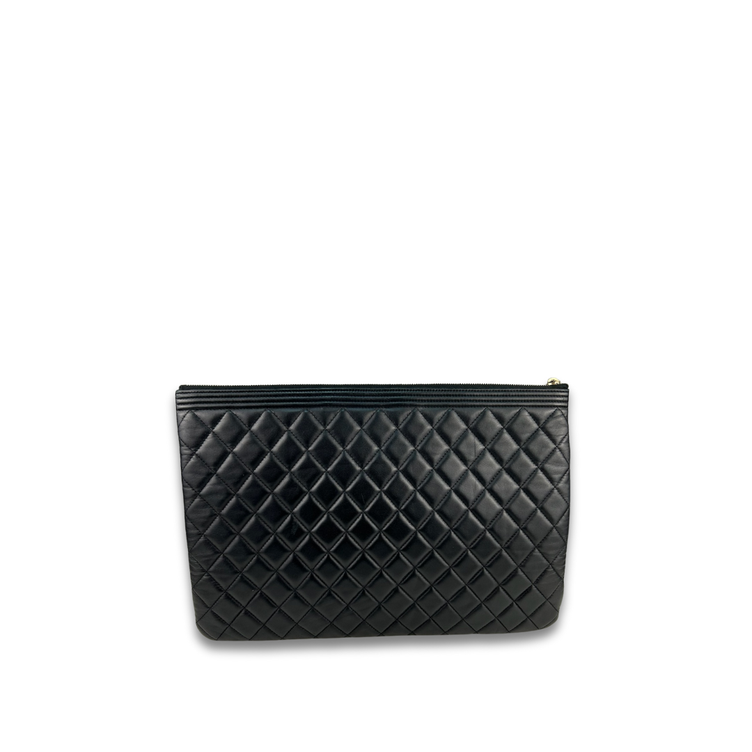 Chanel Calfskin Boy Zipper Clutch
