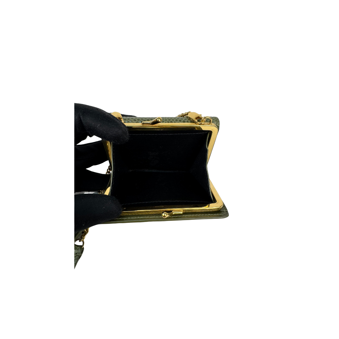 YSL Mini Lizard Belt Wallet