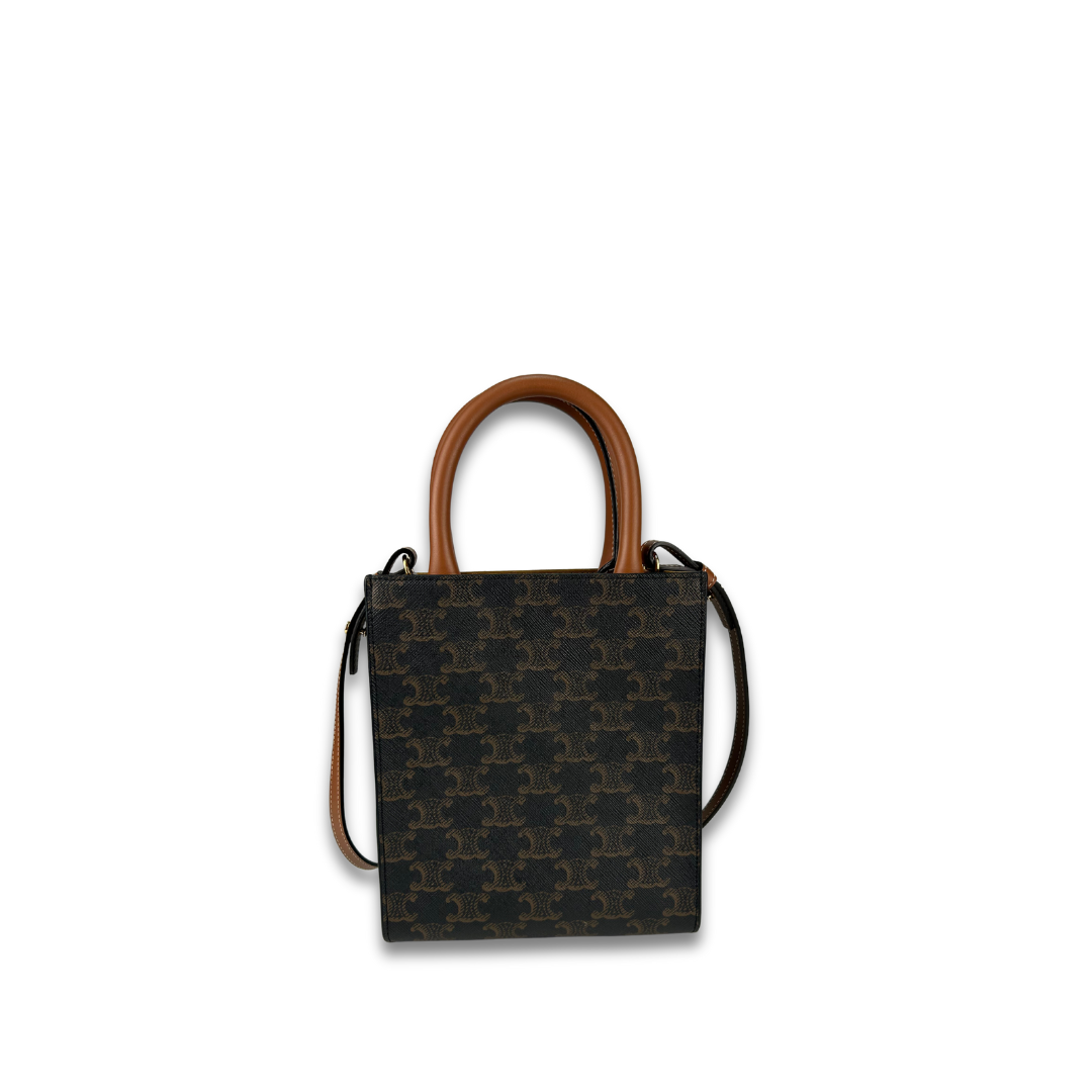 Celine Triomphe Canvas Mini Vertical Cabas