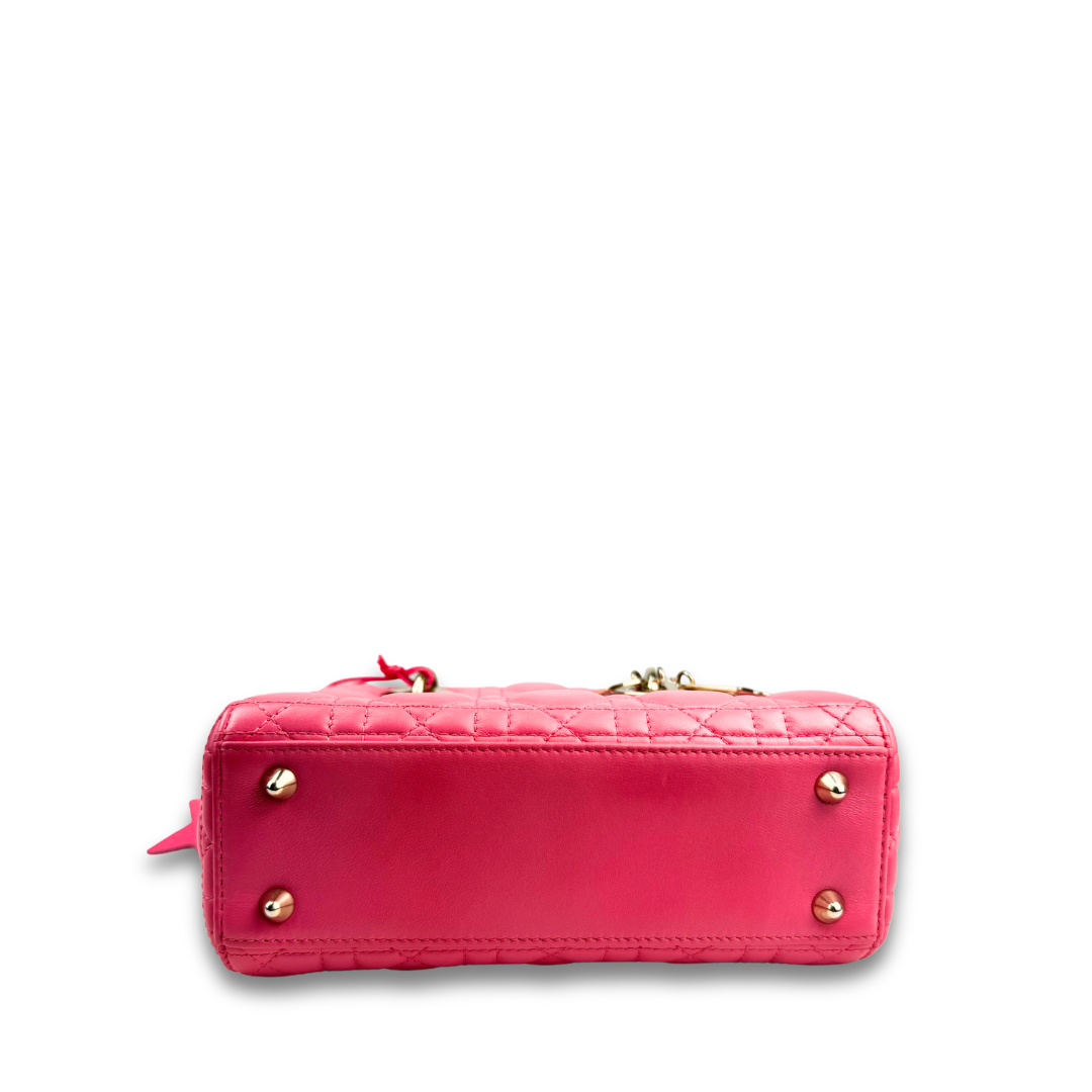 Dior Pink Star Strap Small Lady Dior
