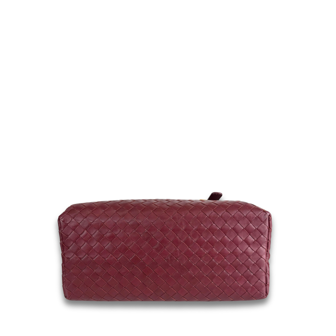 Bottega Veneta Burgundy Mini Roma Tote