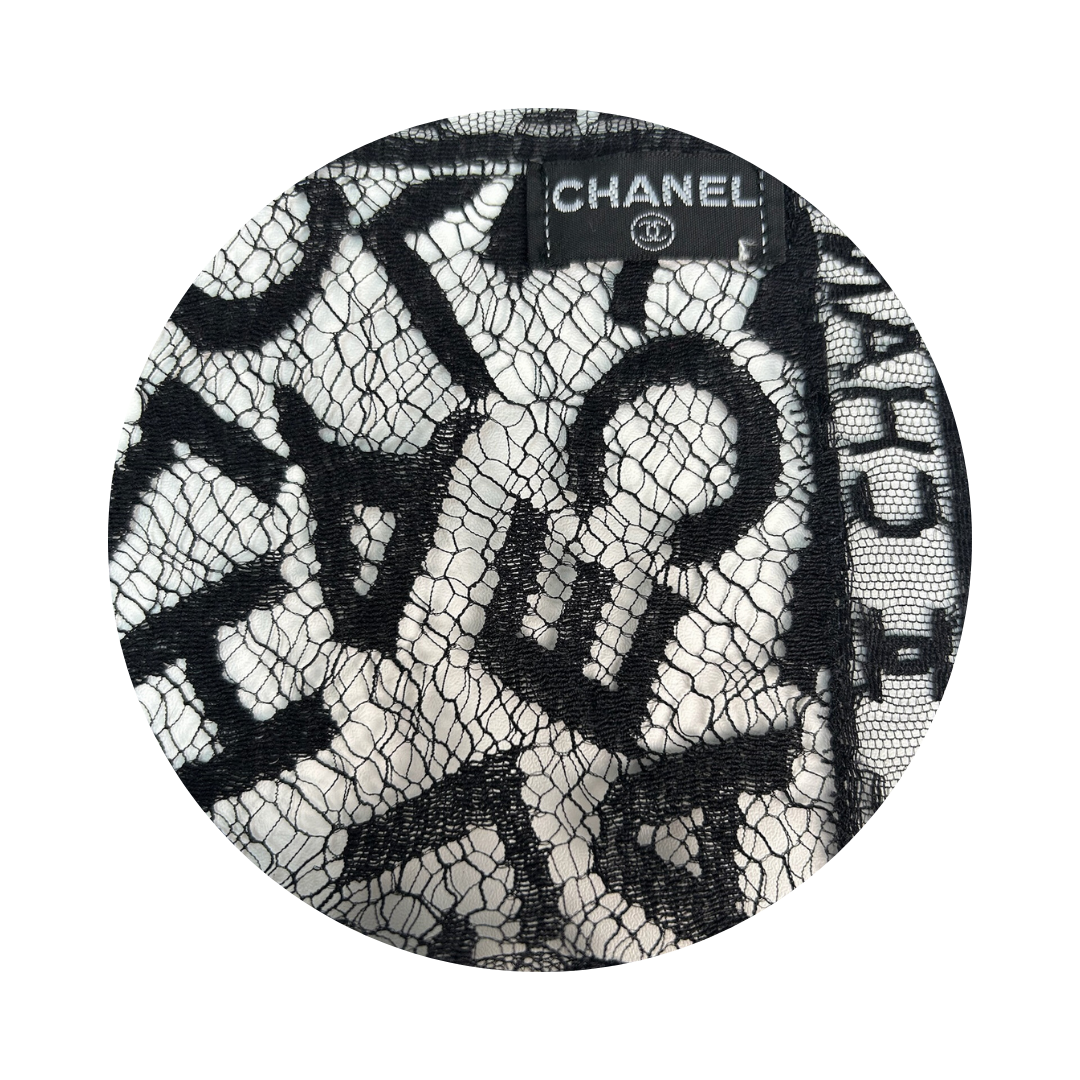 Chanel Logo Lace Shawl