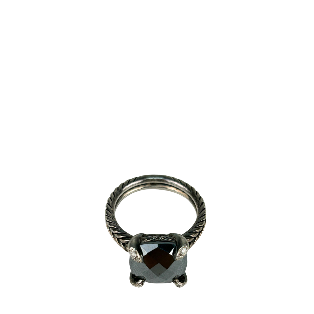 David Yurman Hematite Chatelaine Ring - Size 6