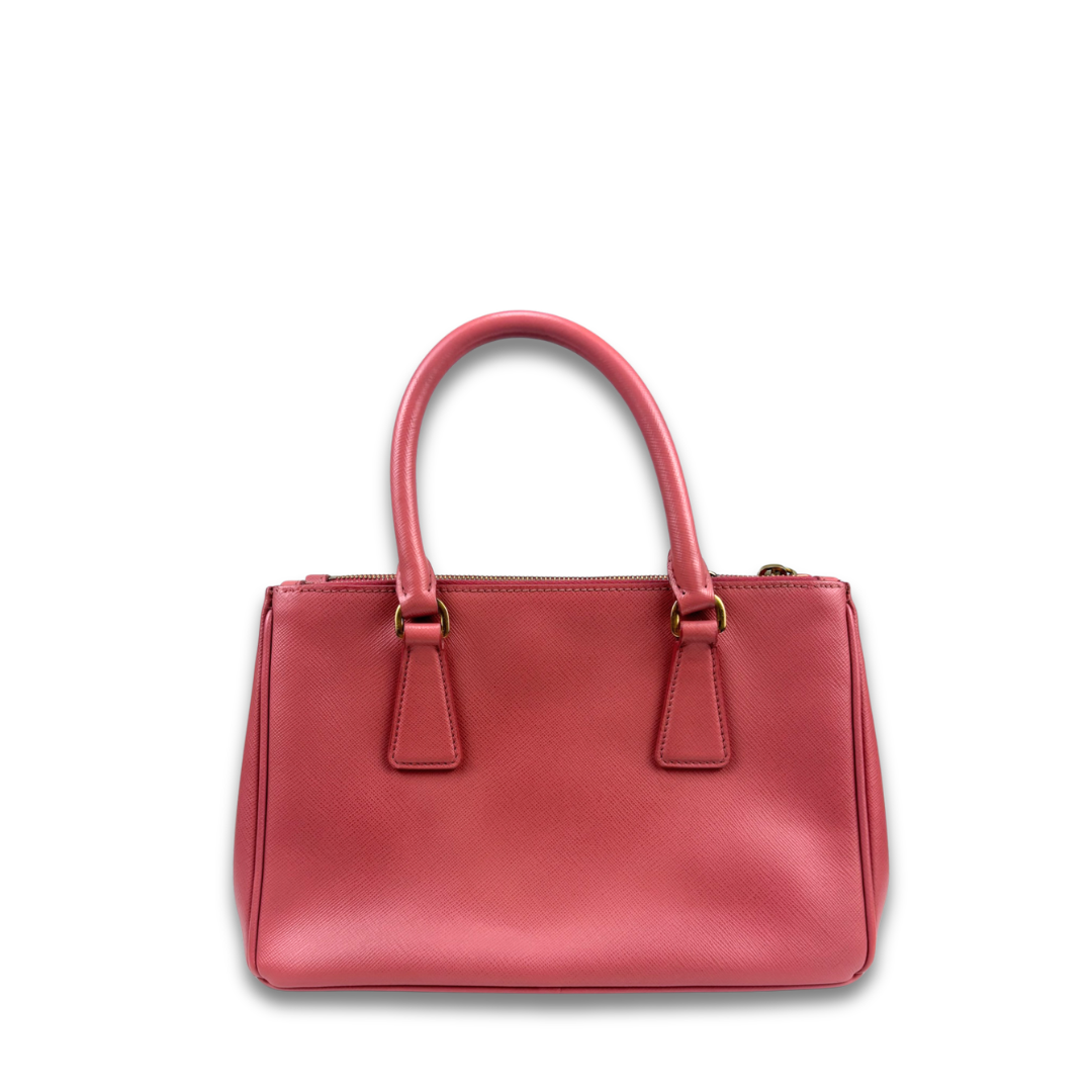 Prada Mini Coral Double Zip Galleria