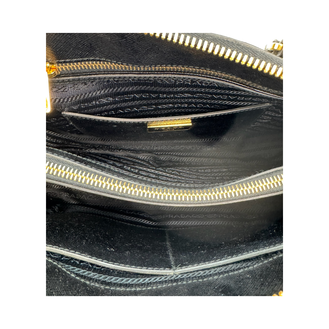 Prada Medium Black Saffiano Promenade Tote